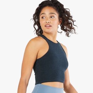 Beyond Yoga Spacedye Studio Cropped Tank in Nocturnal Navy size small